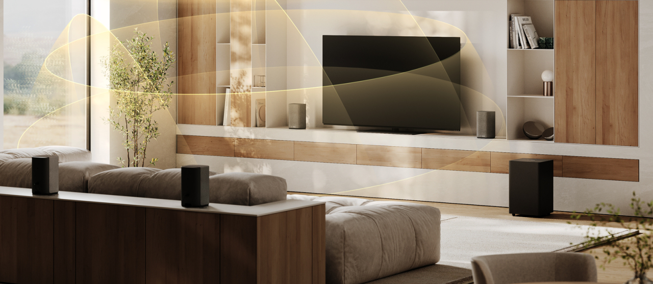Loewe We. BOOST: Draadloos Dolby Atmos Home Theater – Plug & Play Elegantie