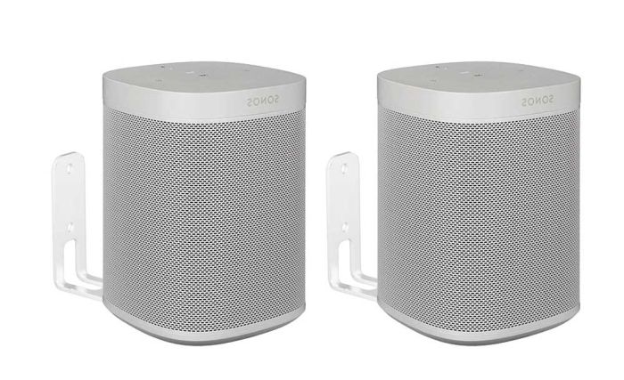 Set van twee witte muurbeugels voor Sonos One