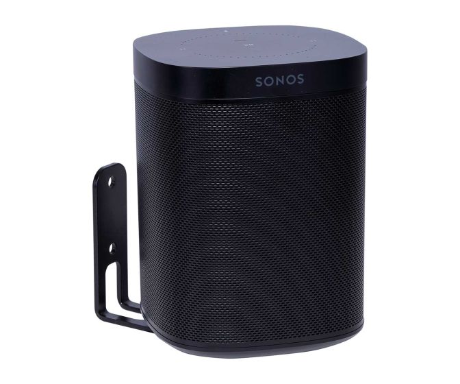 Zwarte muurbeugel voor Sonos One