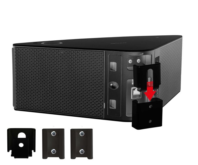 Zwarte portable muurbeugel voor M5 WAM550