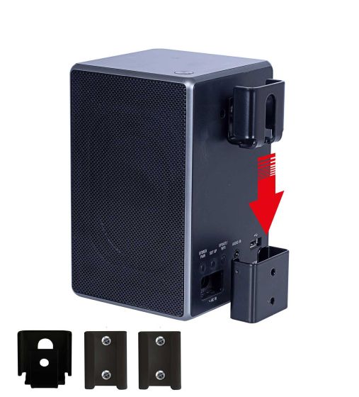 Zwarte portable muurbeugel voor Sony SRS-ZR5