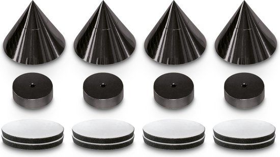 Zwarte speaker spikes (4 stuks) Vebos standaarden