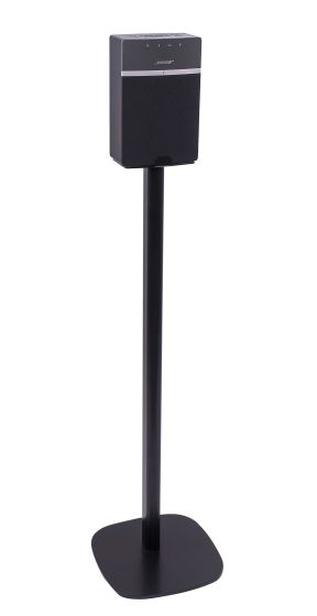 Zwarte speakerstandaard met Bose SoundTouch 10
