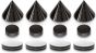 Zwarte speaker spikes (4 stuks) Vebos standaarden