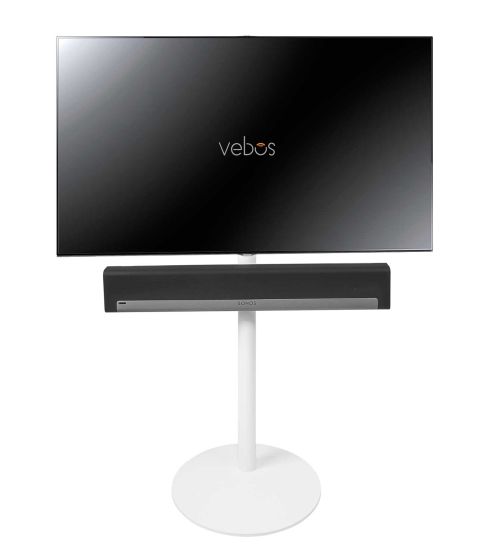 Witte tv standaard met Sonos Playbar