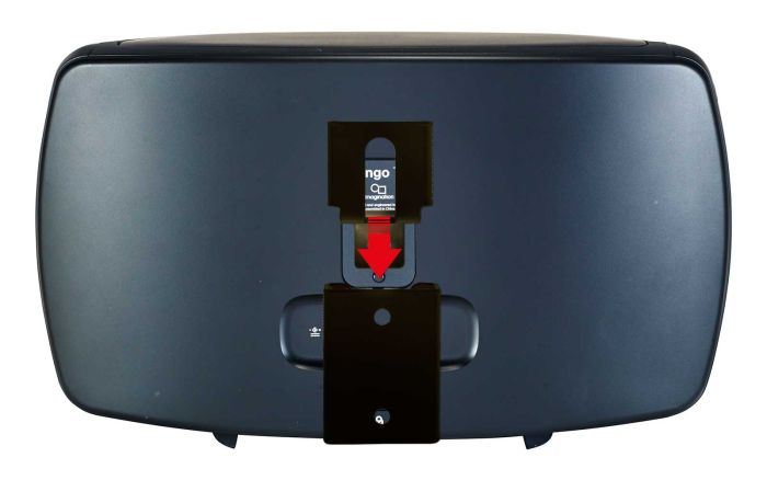 Zwarte portable muurbeugel voor Pure Jongo T4X