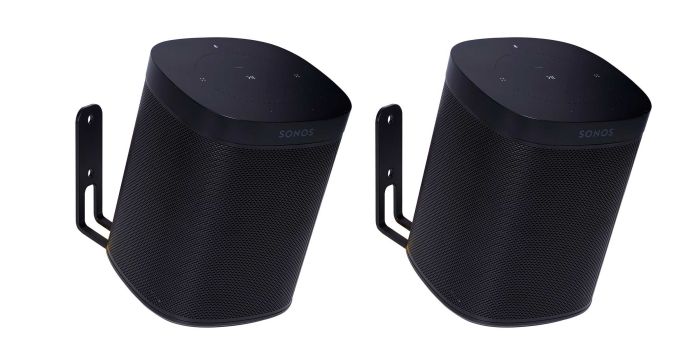 Set van twee muurbeugels voor Sonos One zwart 20 graden