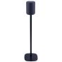 Zwarte speakerstandaard met Audio Pro A10