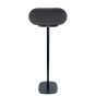 Zwarte speakerstandaard met Denon Home 600