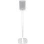 Witte speakerstandaard met Apple HomePod