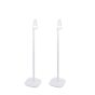 Enkele witte speakerstandaard met Denon HEOS 1