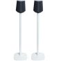 Set van twee witte speakerstandaards met Loewe Klang MR1