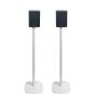 Witte speakerstandaard met Teufel Effekt 2