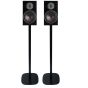 Vebos boekenplank speaker standaard universeel zwart set 17x22 extra aanzicht