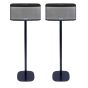 Set van twee zwarte speakerstandaards met Riva Stadium