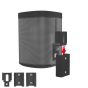 Zwarte portable muurbeugel voor Sonos Play 1 in zijaanzicht