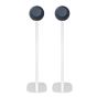 Set van twee witte speakerstandaards met Amazon Echo Studio (newest gen)