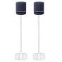 Set van twee speakerstandaards met Amazon Echo Studio wit set