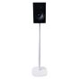Witte speakerstandaard met Audio Pro A28