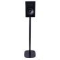 Zwarte speakerstandaard met Audio Pro A28
