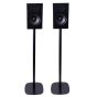 Set van twee zwarte speakerstandaards met Audio Pro A28