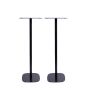Enkele zwarte speakerstandaard met Audio Pro Addon C10