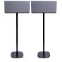 Set van twee zwarte speakerstandaards met Audio Pro Addon C20