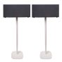 Set van twee witte speakerstandaards met Audio Pro C20
