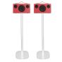 Enkele witte speakerstandaard met Audio Pro T3/C3