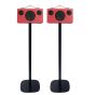 Enkele zwarte speakerstandaard met Audio Pro Addon T3/C3