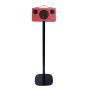 Zwarte speakerstandaard met Audio Pro T3/C3