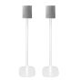Set van twee speakerstandaards met B&O BeoPlay M3 wit set