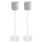 Set van twee witte speakerstandaards met B&O BeoPlay M5