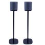 Set van twee zwarte speakerstandaards met B&O BeoPlay M5