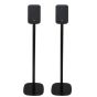 Set van twee speakerstandaards met Bluesound Pulse Flex P130 (2025) zwart set