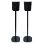 Zwarte speakerstandaard met Bluesound Pulse M