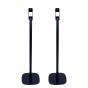 Enkele zwarte speakerstandaard met Canton Smart Libero