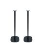 Enkele zwarte speakerstandaard met Samsung Music Studio 7