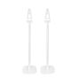 Enkele witte speakerstandaard met Denon HEOS 3