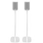 Set van twee witte speakerstandaards met Denon Home 150