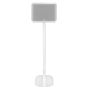 Witte speakerstandaard met Denon Home 250