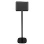 Zwarte speakerstandaard met Denon Home 250