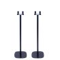 Enkele zwarte speakerstandaard met Edifier r1280
