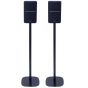 Set van twee zwarte speakerstandaards met Edifier r1280