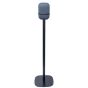 Zwarte speakerstandaard met Google Nest Audio