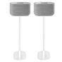 Set van twee witte speakerstandaards met Harman Kardon Citation 300