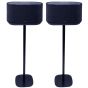 Set van twee zwarte speakerstandaards met Harman Kardon Citation 500