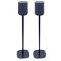 Set van twee zwarte speakerstandaards met Harman Kardon Citation One