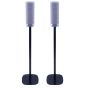 Set van twee zwarte speakerstandaards met Harman Kardon Citation Surround detailfoto