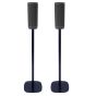 Set van twee zwarte speakerstandaards met Harman Kardon Citation Surround